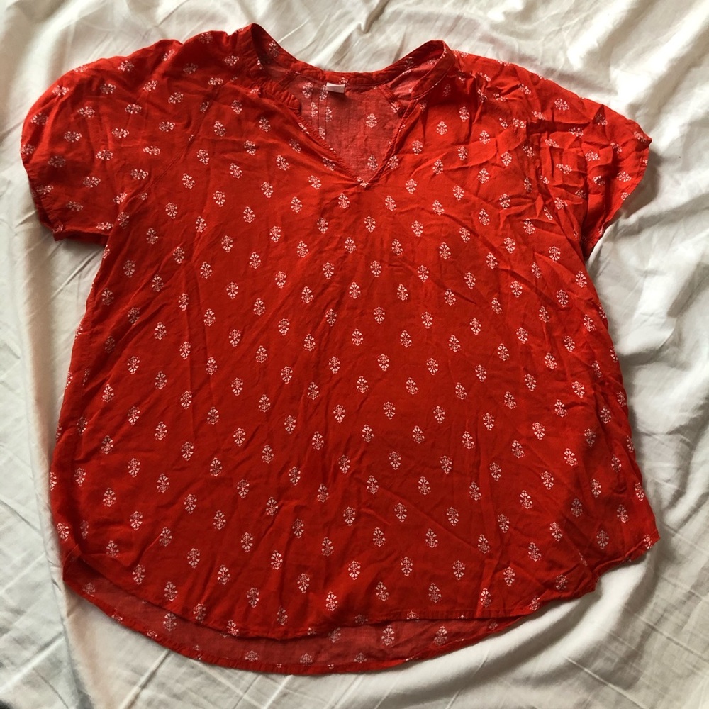 Old Navy Short Sleeve Orange Top Size XL